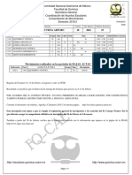 Universidad Nacional Autónoma de México Facultad de Química Secretaría General Coordinación de Asuntos Escolares Comprobante de Movimientos