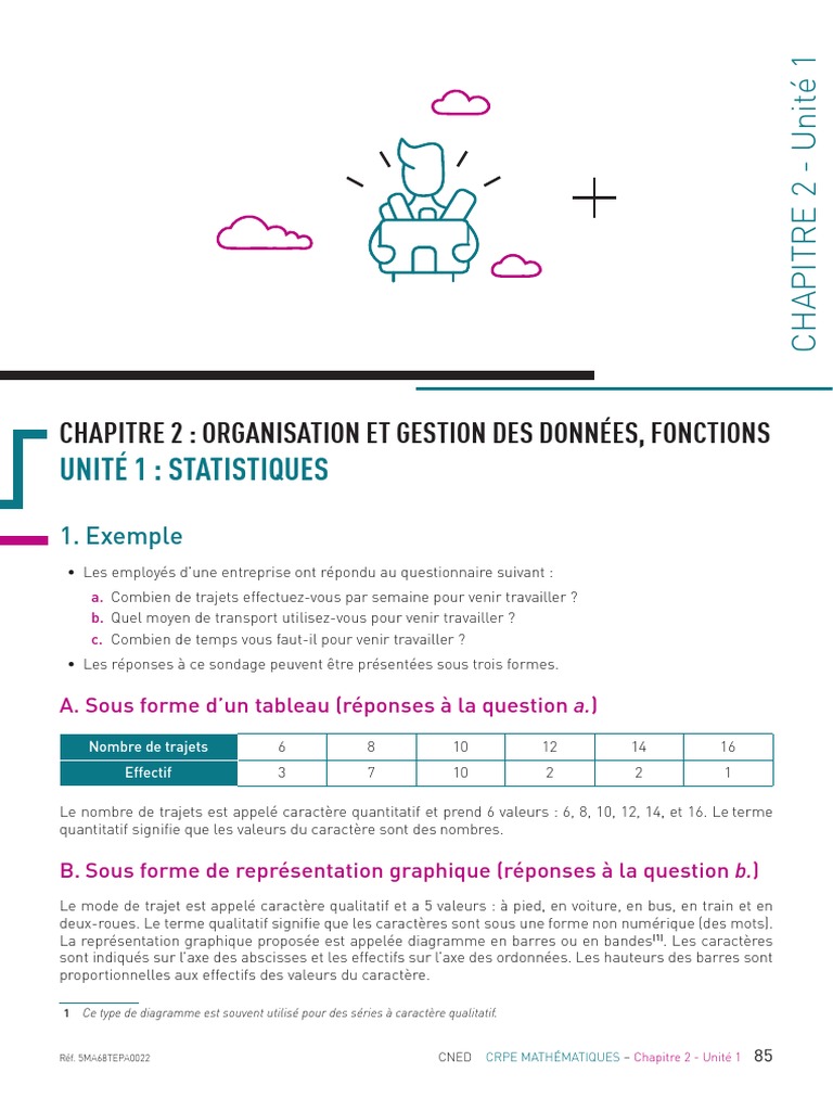 Cours CNED Organisation Et Gestion de Données | PDF | Probabilité ...