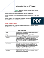 Media and Information Literacy 2 Output