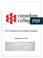 PCM 135 Leadership & Human Relations Management: Assignment Cum Test 2