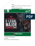 We Are Happy To Announce The Very First E-Sports Tournament of The UC College of Law. This Event Will Be For The Students of The College of Law