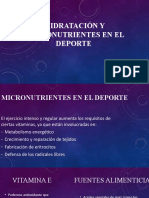 Hidratación y Micronutrientes en El Deporte