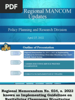 Region XI Classroom Structuring and CESWE 042722