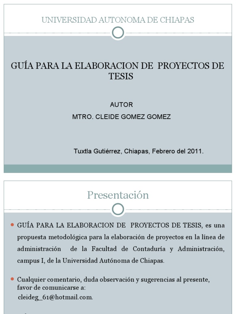 4 Guía para Elaborar Proyectos de Tesis | PDF | Teoría | Hipótesis
