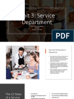 Unit 3: Service Department: Service Protocol/ Sequence Dineserv Average Guest Check