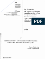Castorina, J. Faigenbaum, G. Restricciones y Conocimientos de Dominio