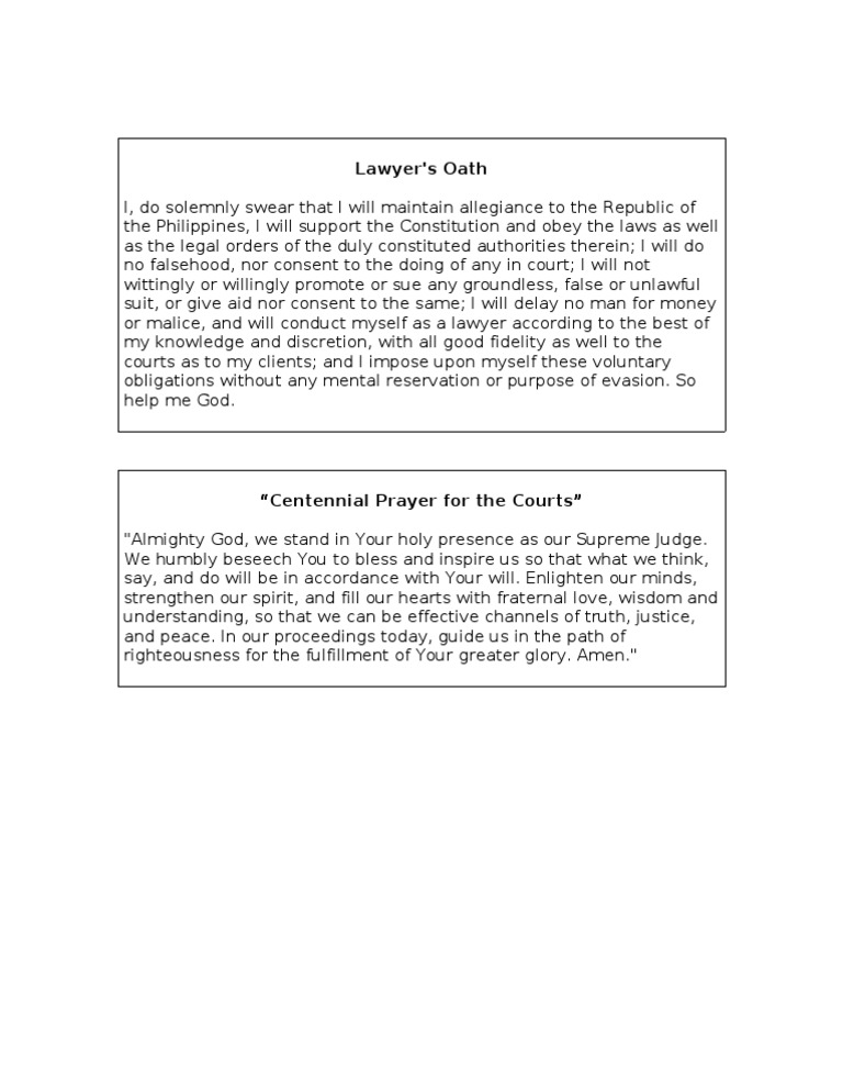 Lawyer's Oath
