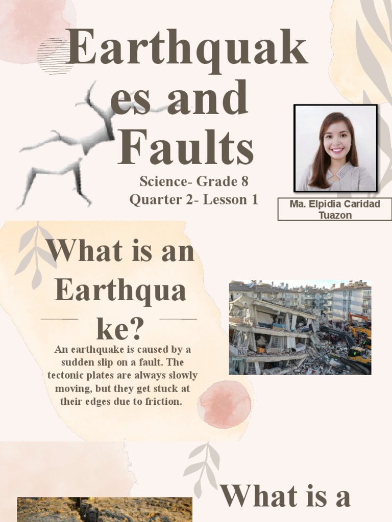 Earthquak Es and Faults ScienceGrade 8 Quarter 2 Lesson 1 PDF