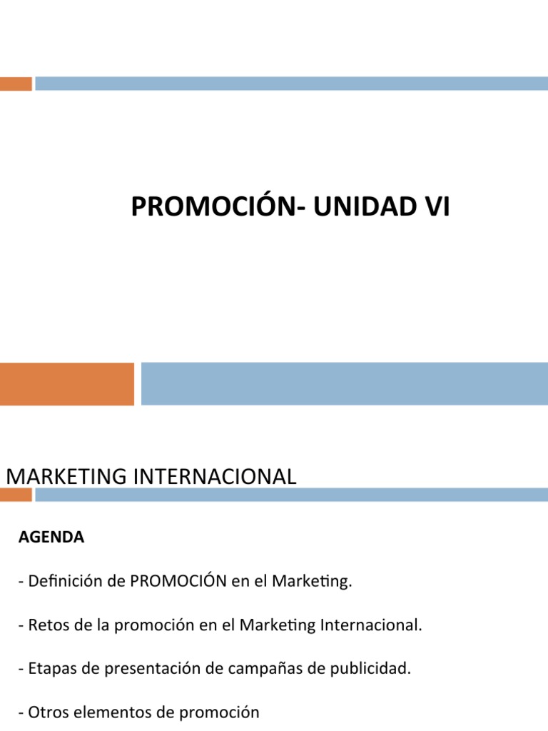 Promoción en Marketing Internacional | PDF | Marketing | Publicidad