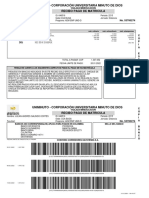 Uniminuto - Corporación Universitaria Minuto de Dios Recibo Pago de Matricula