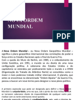 Slide Nova Ordem Mundial