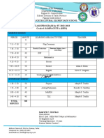 Grade 6 Class Program 2022 2023