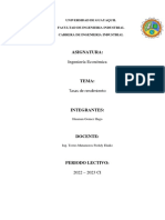 Tarea 1 - Tasas de Rendimiento