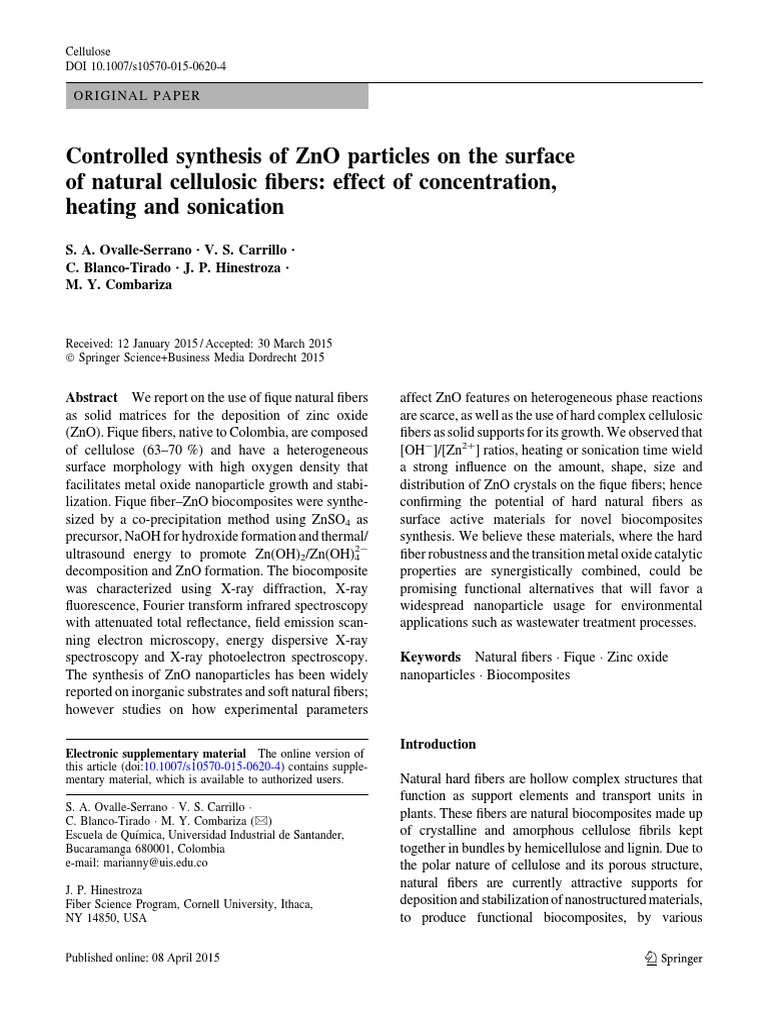 Controlled Synthesis of ZnO Particles On The Surface of Natural