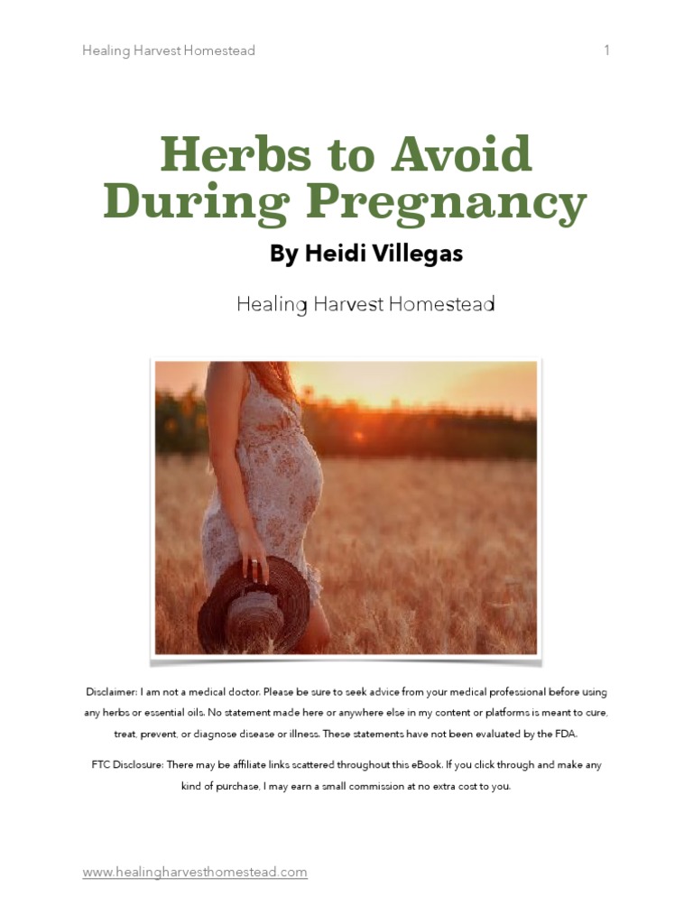 Herbs to Avoid During Pregnancy | PDF | Pregnancy | Health Sciences