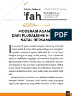 Moderasi Agama: Dari Pluralisme Hingga Natal Bersama: 12 Jumada Al-Ula 1443 H 17 Desember 2021 M