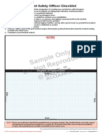 Sample Only Do Not Reproduce: Incident Safety Officer Checklist