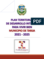 Plan Territorial de Desarrollo Integral PTDI GAM Tarija 21 – 25