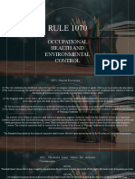 RULE 1070: Occupational Health and Environmental Control