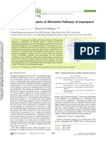 Technoeconomic Analysis of Alternative Pathways of Isopropanol Production