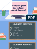 Grade 10 - Routinary Activities