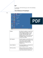 Windows XP desktop overview