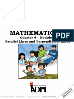 Mathematics 8: Quarter 4 - Module 2 Parallel Lines and Perpendicular Lines
