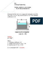 ABE Review 2022 Irrigation and Drainage Engineering Weirs, Orifice, and Other Flow Measurements Problem 1