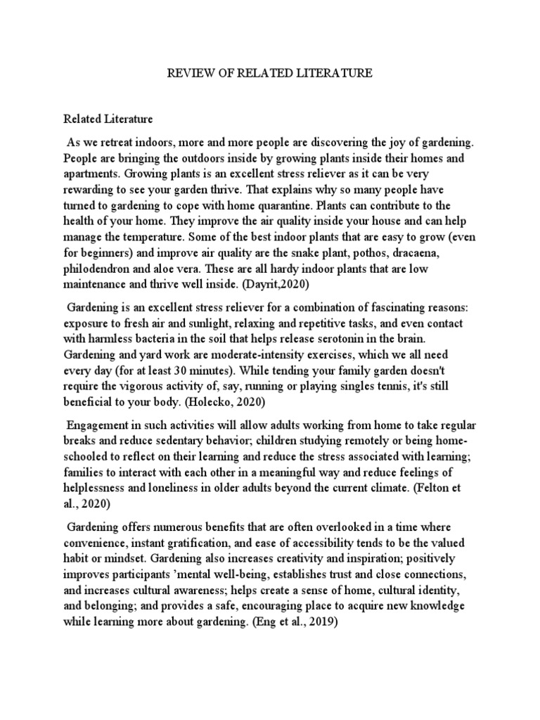 research-RRL | PDF | Houseplant | Mental Health