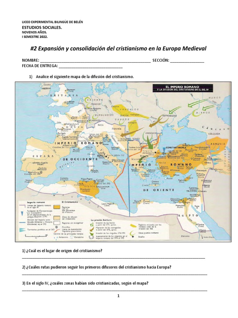 Expansión del cristianismo en Europa Medieval | PDF | imperio Romano ...