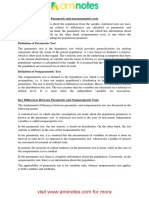 Parametric & Non-Parametric Test... (Stats) Part2