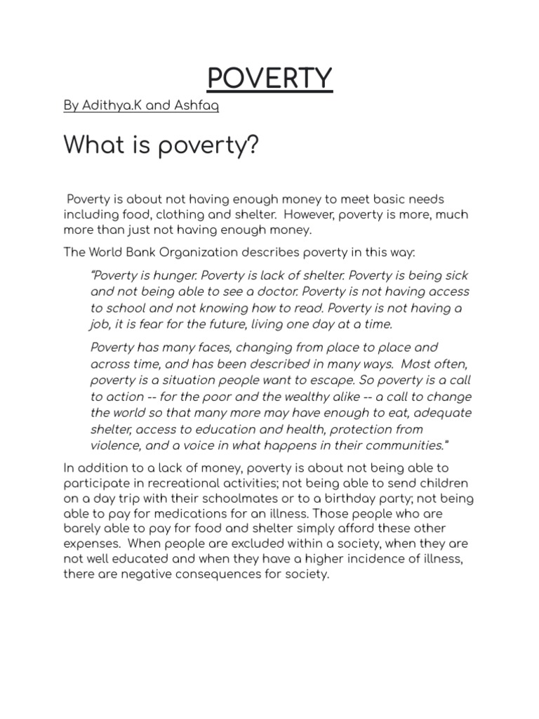 Final Print | PDF | Poverty | Poverty &amp; Homelessness