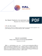 « Les Smart Contracts, les nouveaux contrats augmentés  » - (2016) ACE -(Jean B., 2017)