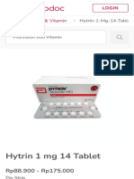 Hytrin 1 MG 14 Tablet - Kegunaan, Efek Samping, Dosis Dan Aturan Pakai - Halodoc