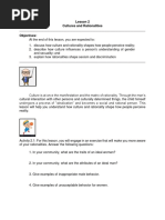 Gender and Society Lesson 2