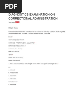 Diagnostics Examination On Correctional Administration: Total Points