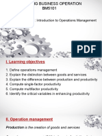 Chap 1 - Introduction To Operations Management