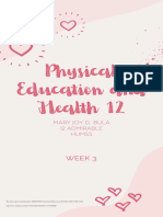 Physical Education and Health 12: Mary Joy D. Bula 12 Admirable Humss