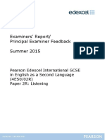 Examiners' Report/ Principal Examiner Feedback Summer 2015
