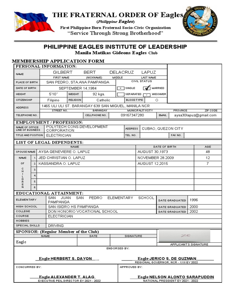 MMGEC Membership Application Form R8 Gideons v2 PDF