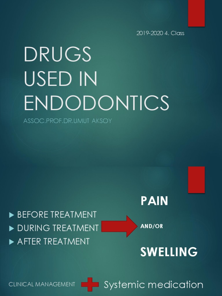 Drugs Used in Endodontics 4th Year PDF Nonsteroidal Anti