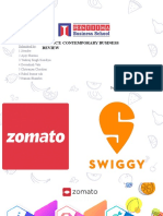 Contrast Between Zomato and Swiggy