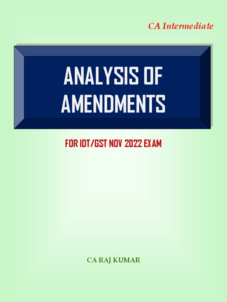 GST Amendments by Rajkumar Sir PDF Invoice Government