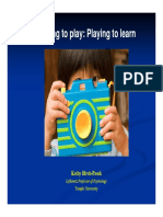 Learning To Play, Playing To Learn (PowerPoint