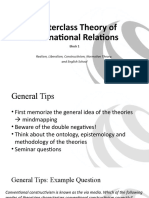 Masterclass Theory of International Relations: Realism, Liberalism, Constructivism, Normative Theory, and English School