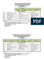 Jadwal Shif Panitia 2022