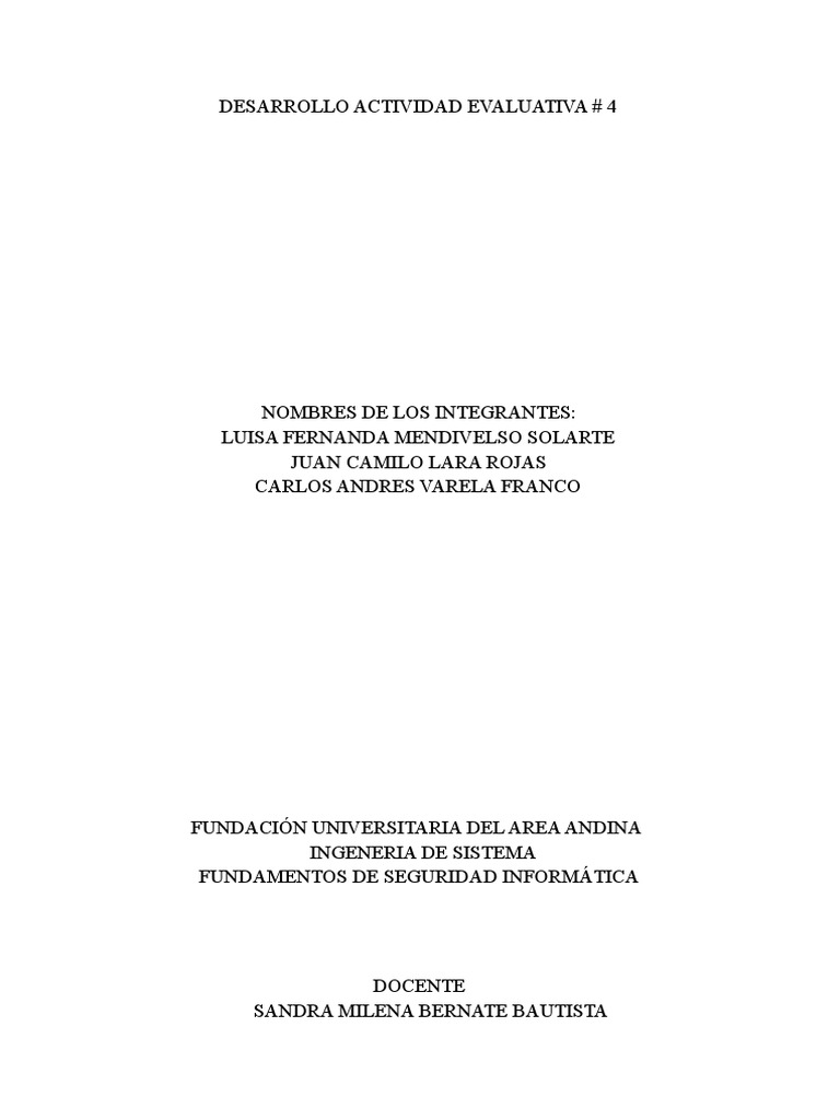 Fundamentos De Seguridad Informática 4 Pdf La Seguridad