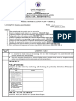 Philippine High School Home Learning Plan for Statistics and Probability