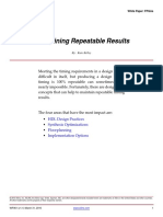 Maintaining Repeatable Results: HDL Design Practices Synthesis Optimizations Floorplanning Implementation Options