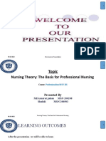 Nursing Theory - The Basis For Professional Nursing